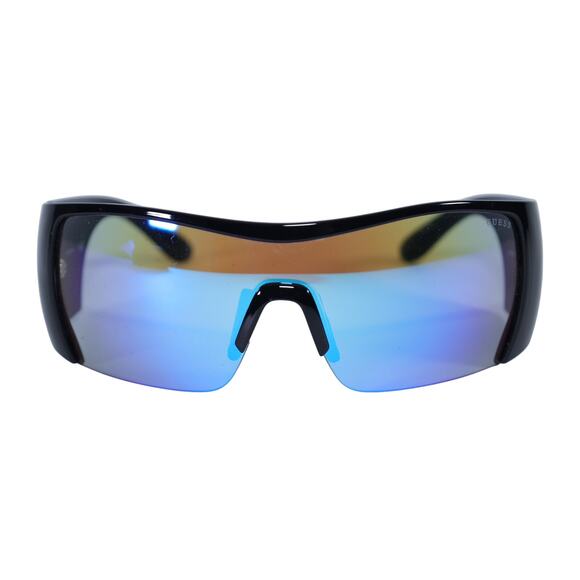 Guess Shield Wraparound Sunglasses - Shiny Black / Mirror Blue - NWT main image 10
